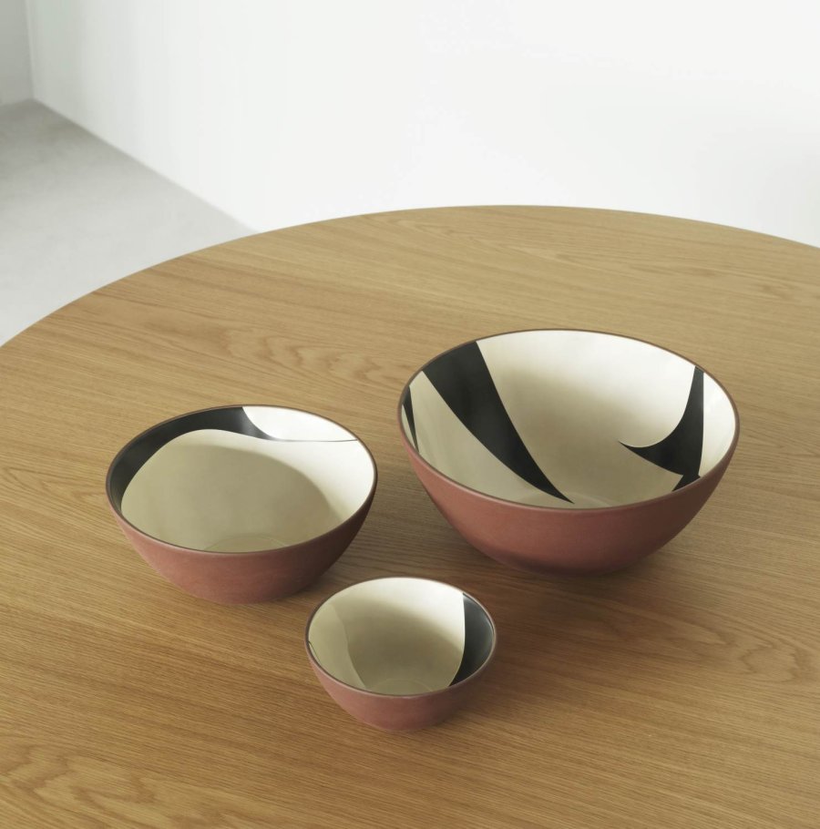 Normann Copenhagen Line Sk�l �15 cm, Sort/Creme