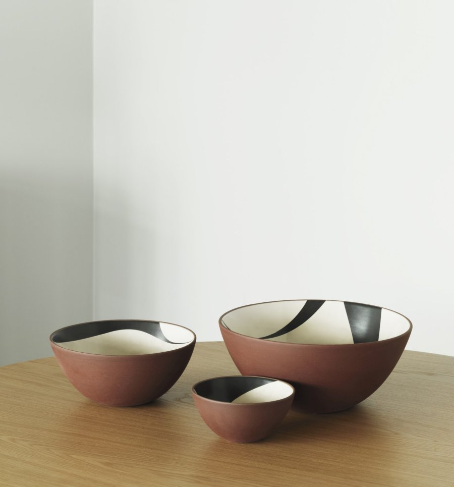 Normann Copenhagen Line Sk�l �15 cm, Sort/Creme