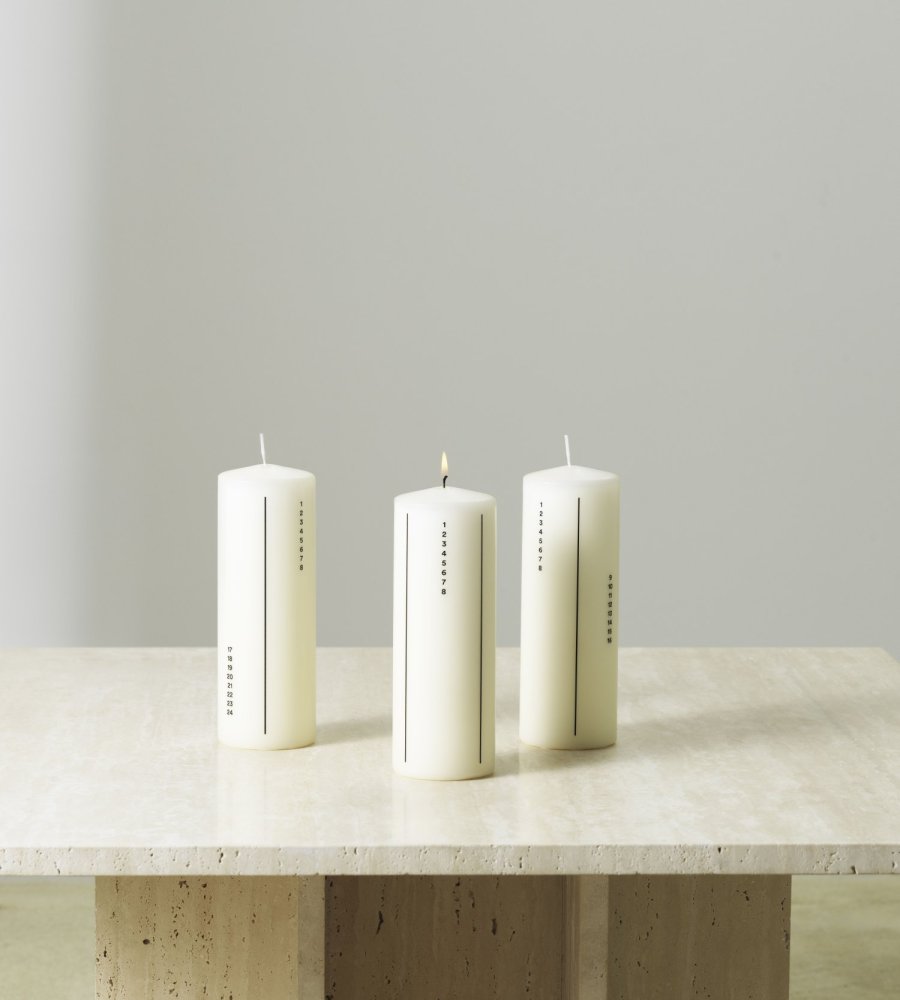 Normann Copenhagen Kalenderkaars �7/H20 cm, Wit