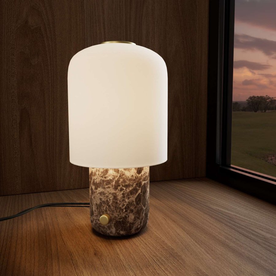 Novoform Tokyo Bordlampe H30 cm, Hvid/Brun