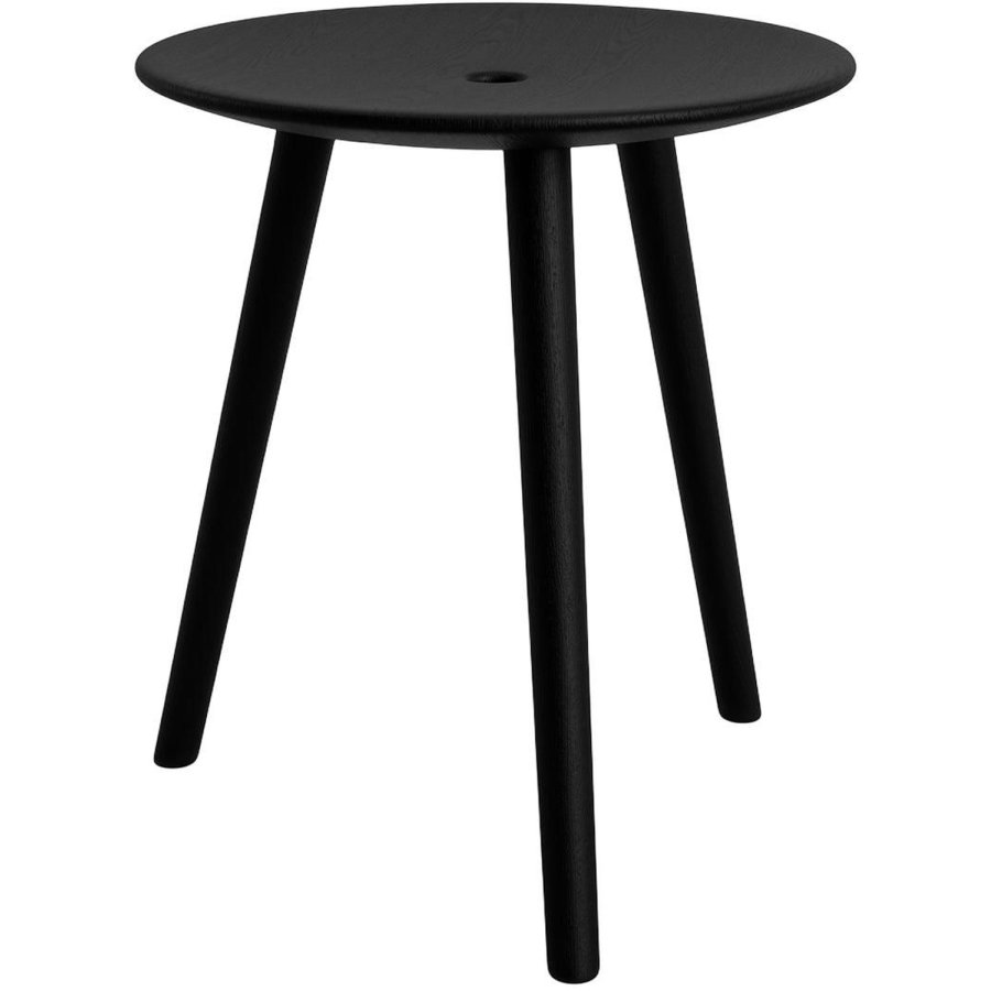 Novoform DiVolo Hocker H45 cm, Schwarz Gebeizte Eiche