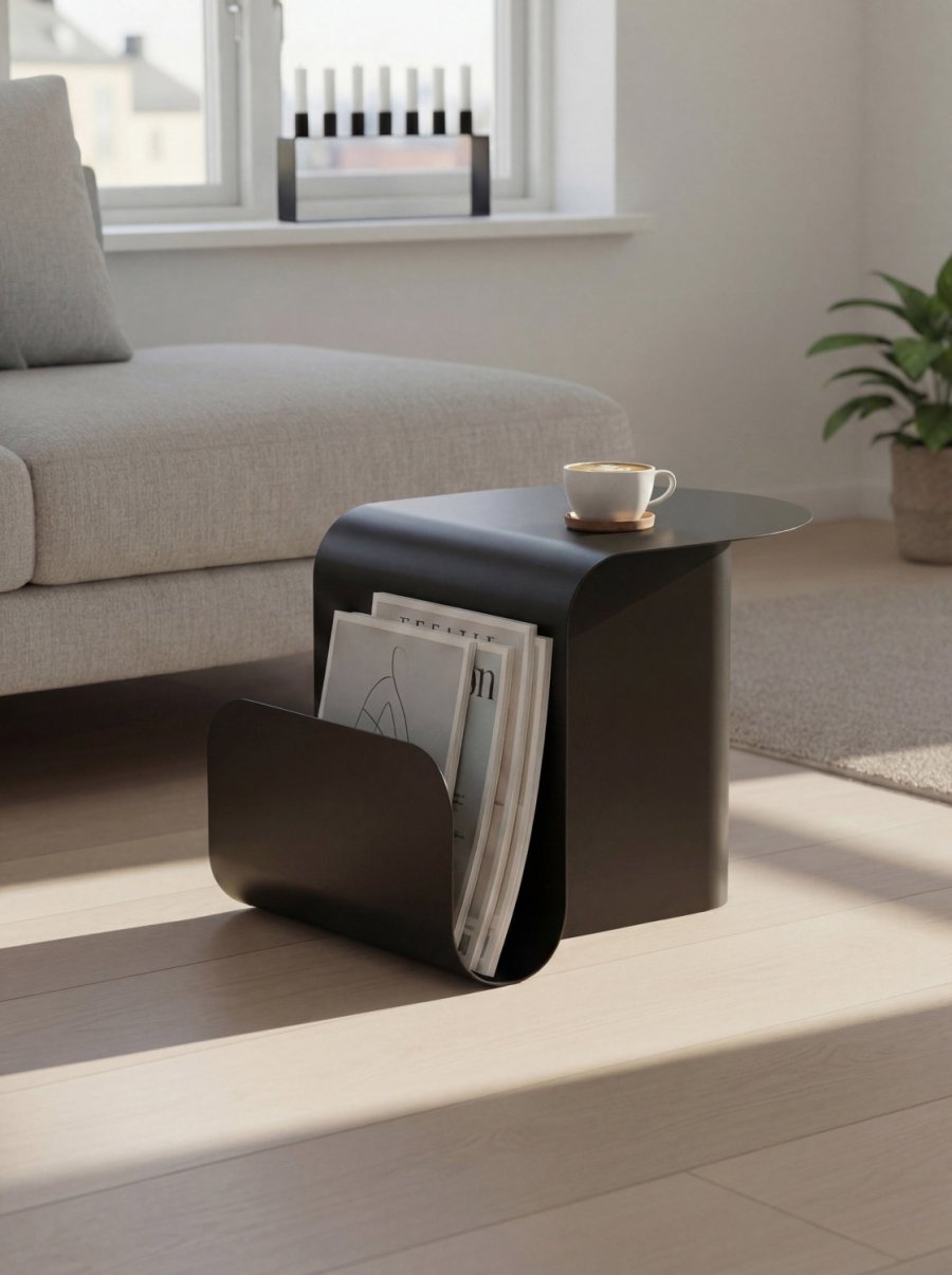 Novoform Yomu Magasinholder Bord 50 cm, Sort