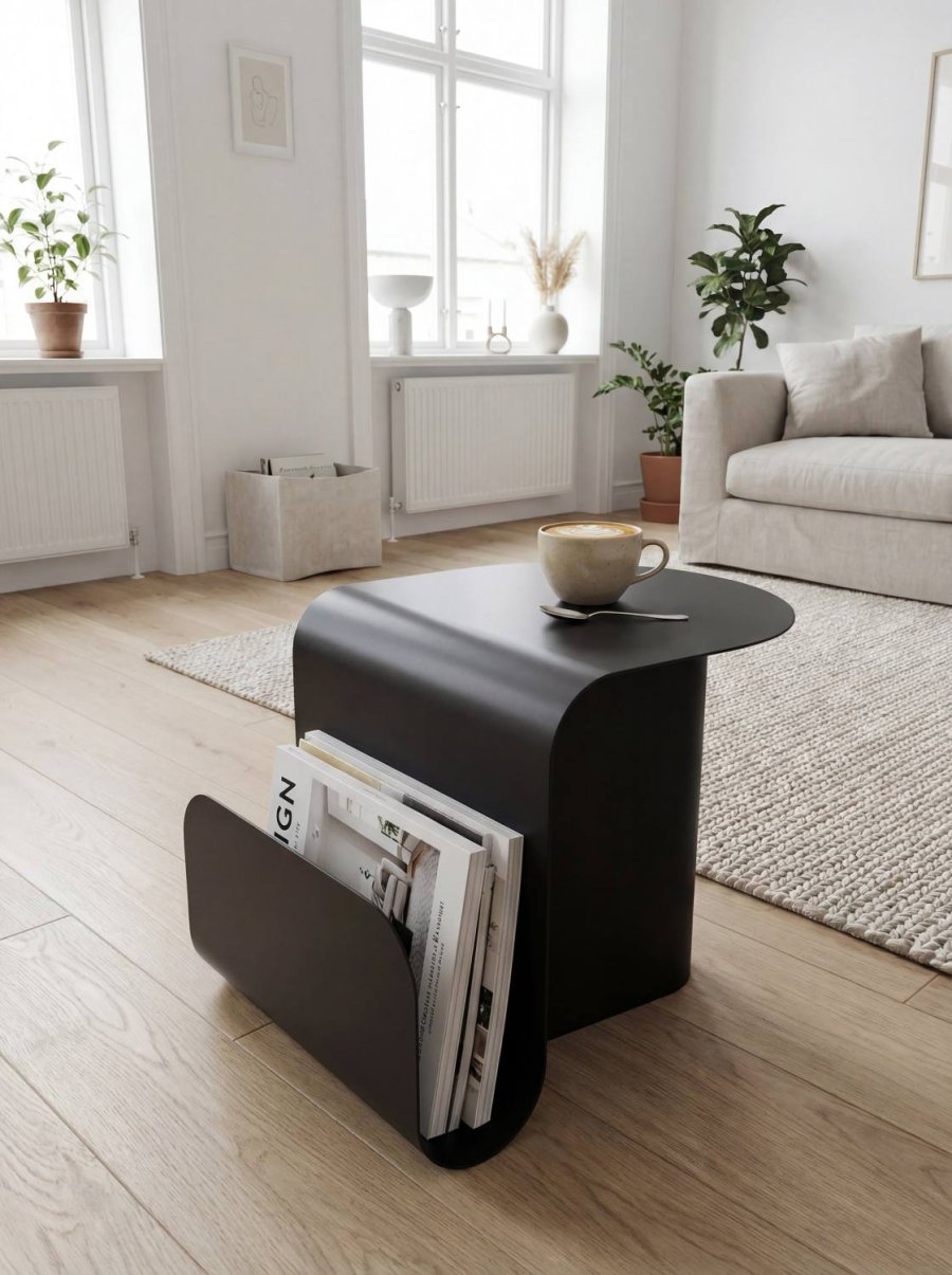 Novoform Yomu Magasinholder Bord 50 cm, Sort