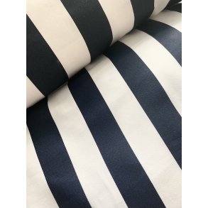 OMHU Blok Strib Sengetøj 140x200 cm, Navy