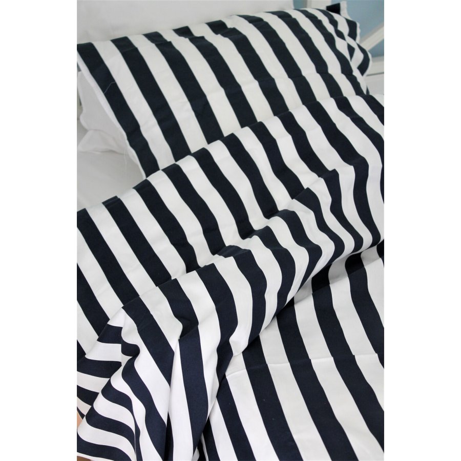 OMHU Blok Strib Sengetj 140x200 cm, Navy