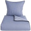 OMHU Pin Stripe m. Piping Senget�j 140x200 cm, Ocean/Sky