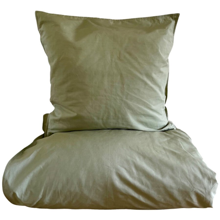 OMHU Percale Sengetj 140x200 cm, Dusty Green