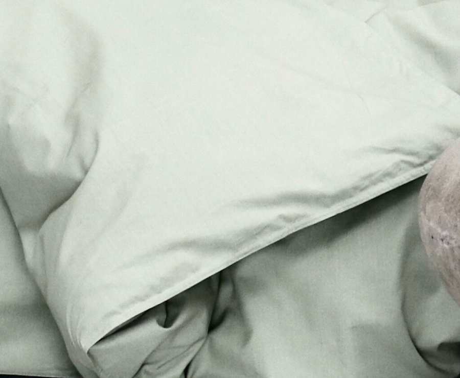 OMHU Percale Sengetj 140x200 cm, Dusty Green
