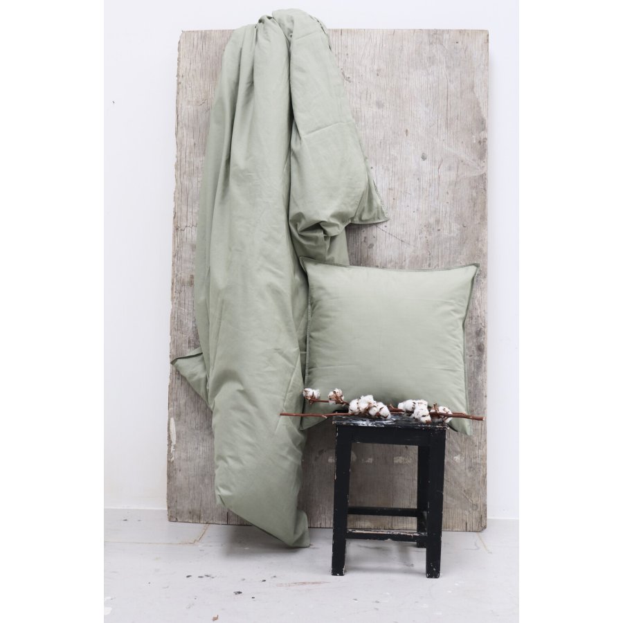 OMHU Percale Sengetj 140x200 cm, Dusty Green