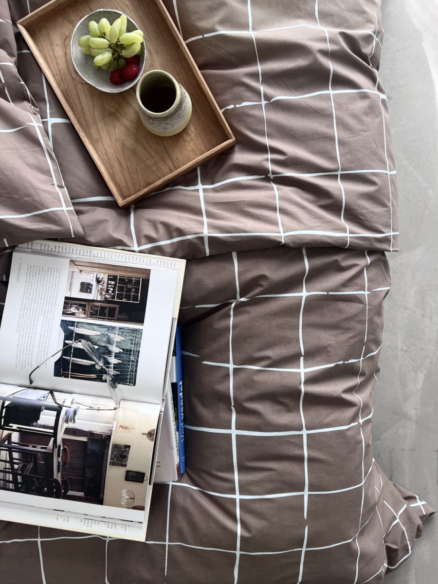 OMHU x Mads Barfod Wave Grid Senget�j 140x200 cm, Taupe