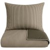 OMHU Pin Stripe m. Piping Senget�j 140x220 cm, Olive/Sand