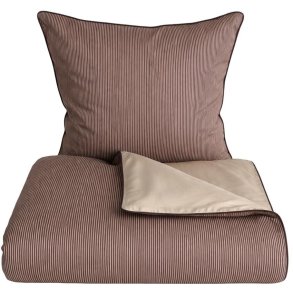 OMHU Pin Stripe m. Piping Senget�j 140x220 cm, Royal/Sand