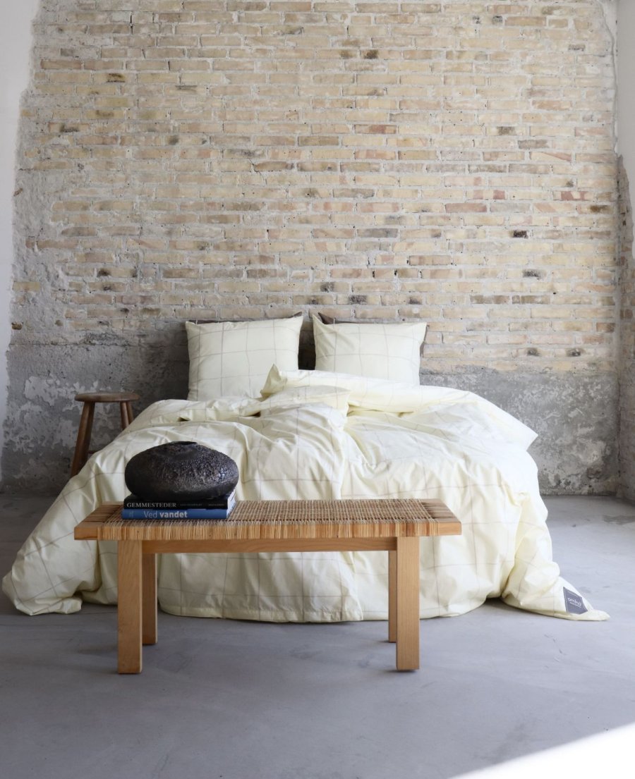 OMHU x Mads Barfod Wave Grid Senget�j 140x220 cm, Vanilje