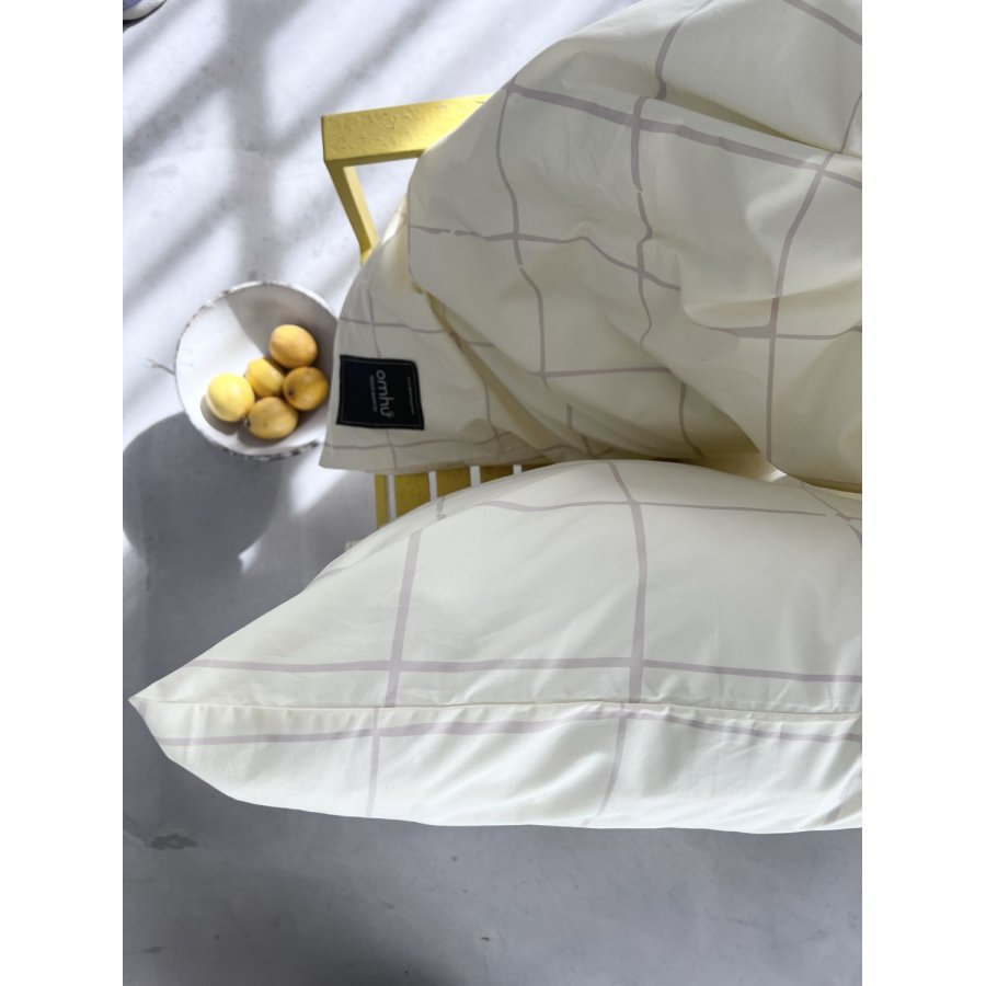 OMHU x Mads Barfod Wave Grid Senget�j 140x220 cm, Vanilje