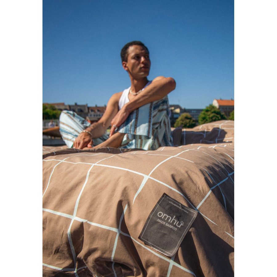 OMHU x Mads Barfod Wave Grid Senget�j 140x220 cm, Taupe