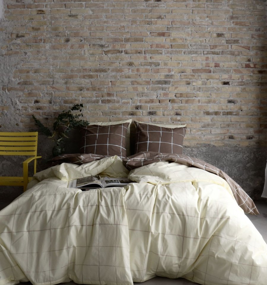 OMHU x Mads Barfod Wave Grid Senget�j 140x220 cm, Taupe