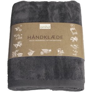 OMHU Håndklæde 50x100 cm, Mørk Grå