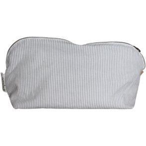 OMHU Mini Karo Kosmetiktasche 24x15 cm, Hellgrau