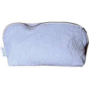 OMHU Mini Karo Kosmetiktasche 24x15 cm, Blau