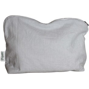 OMHU Mini Karo Kulturbeutel 34x24 cm, Hellgrau