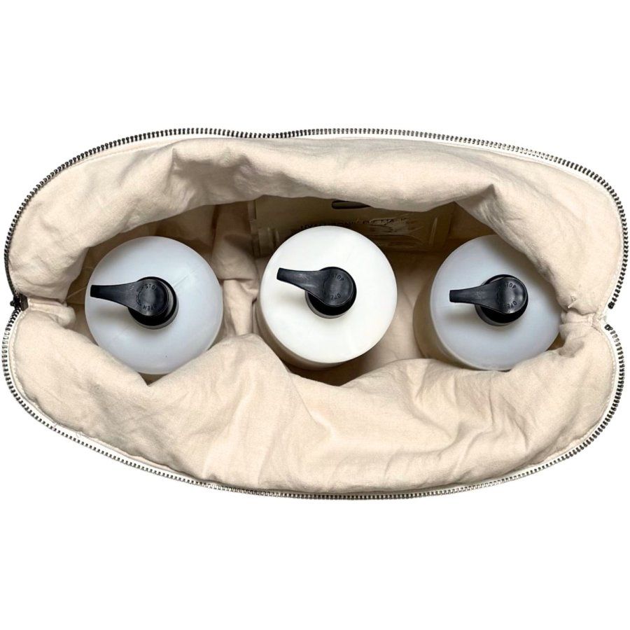 OMHU Mini Strib Toilettaske 34x24 cm, Sand