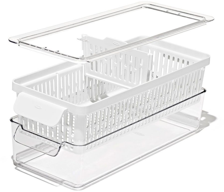 OXO Good Grips Kleskabsopbevaring 37x15 cm, Hvid