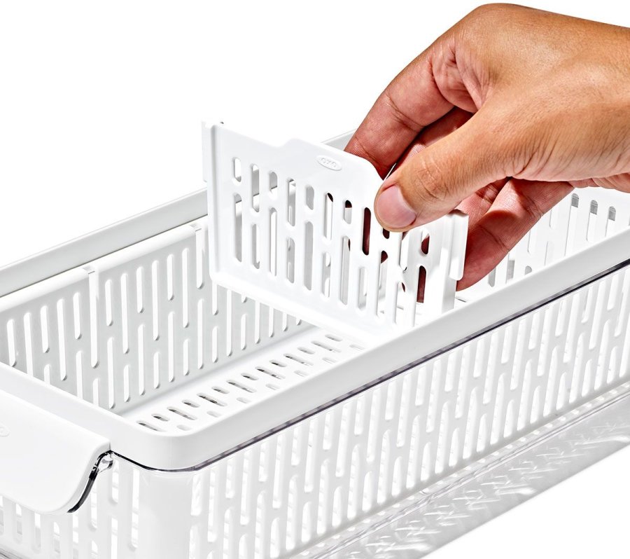 OXO Good Grips Kleskabsopbevaring 37x15 cm, Hvid