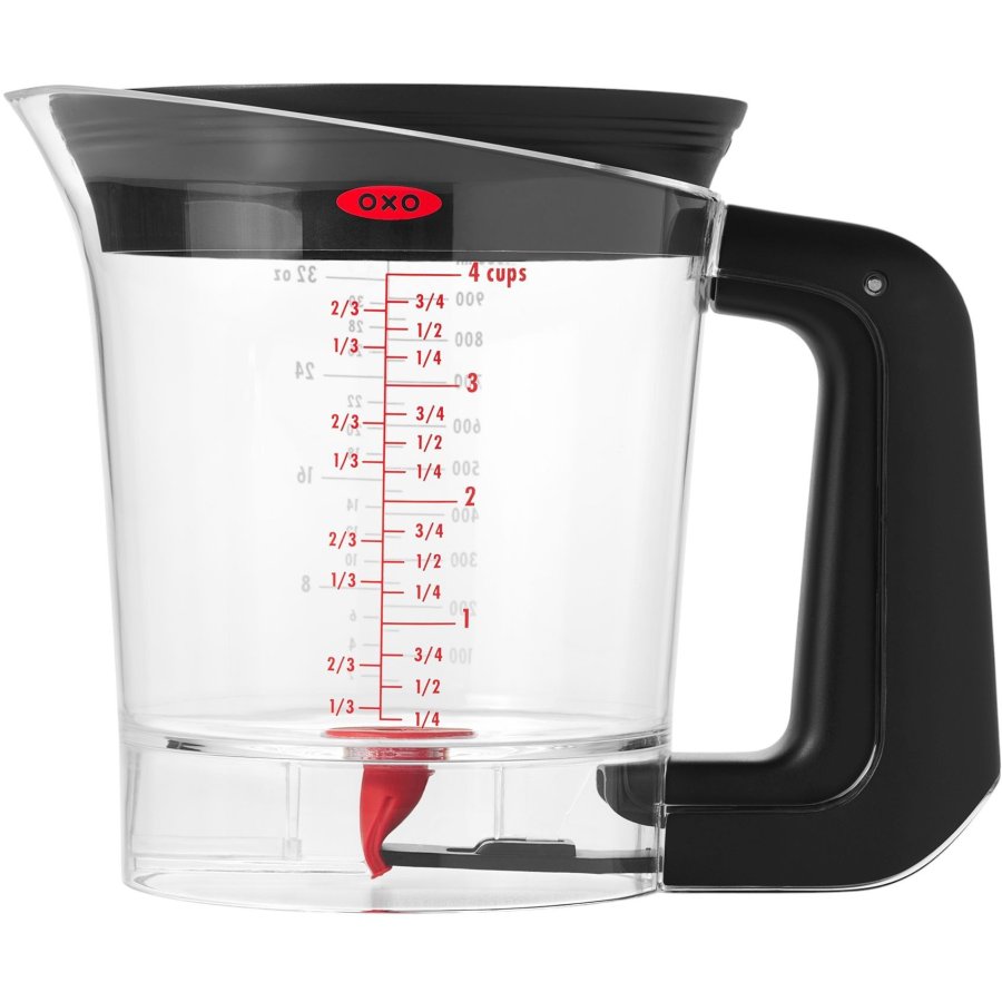 OXO Good Grips Fedtskiller 1 L, Transparent Sort/Rd