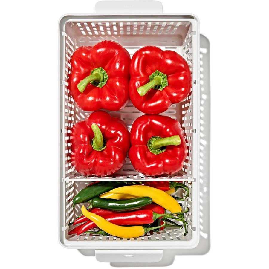 OXO Good Grips Kleskabsopbevaring 32x12 cm, Hvid