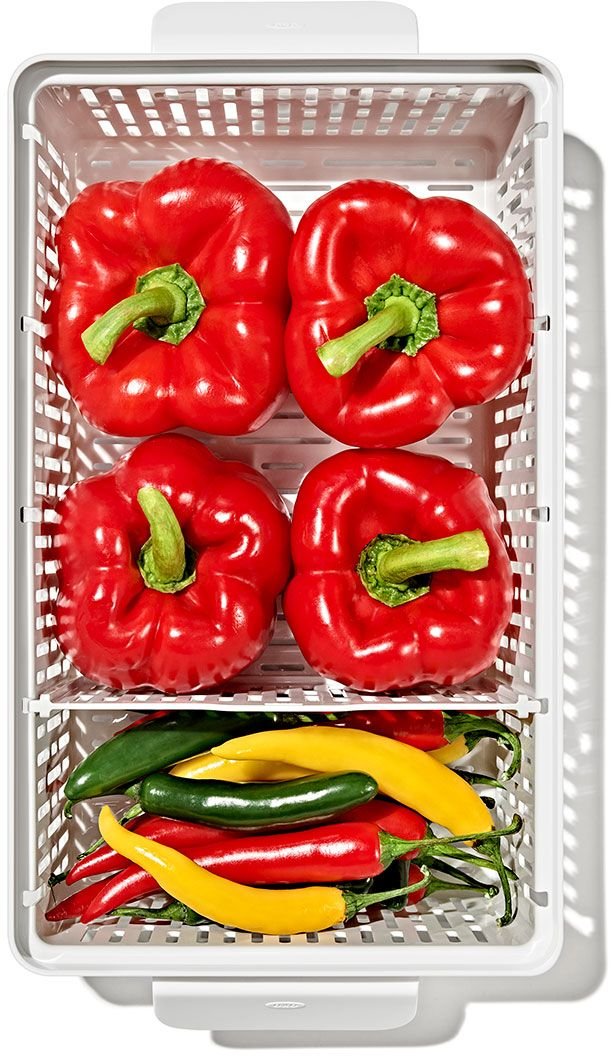 OXO Good Grips Kleskabsopbevaring 32x12 cm, Hvid