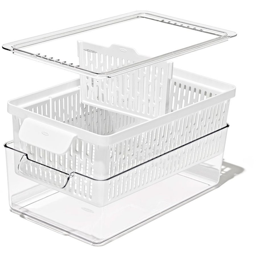 OXO Good Grips Kleskabsopbevaring 32x12 cm, Hvid