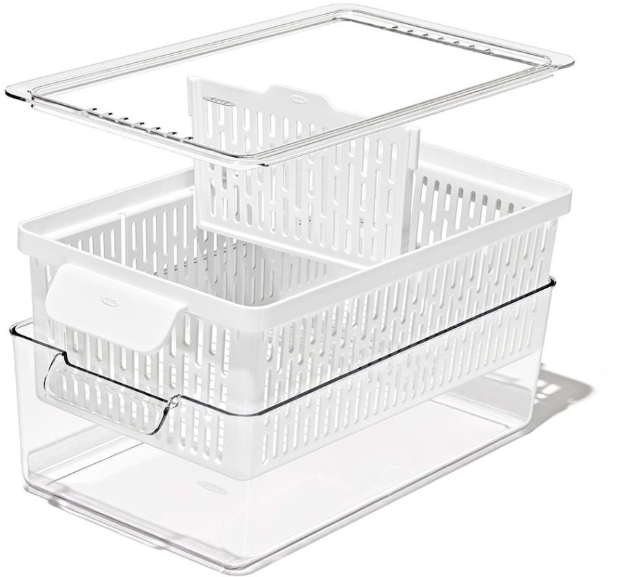 OXO Good Grips Kleskabsopbevaring 32x12 cm, Hvid