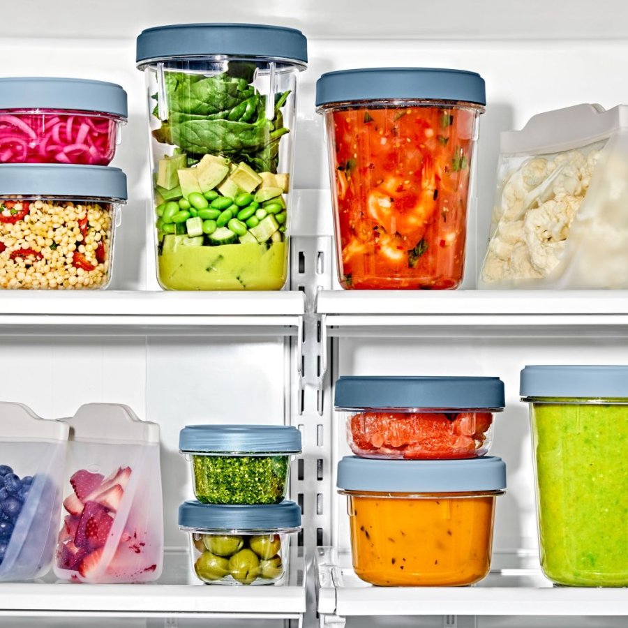 OXO Good Grips Twist & Stack Opbevaringsbtte 2 stk. 592 ml, Bl