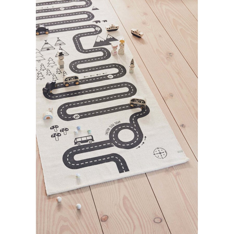 OYOY Mini Teppich Adventure 70x180 cm, Offwhite