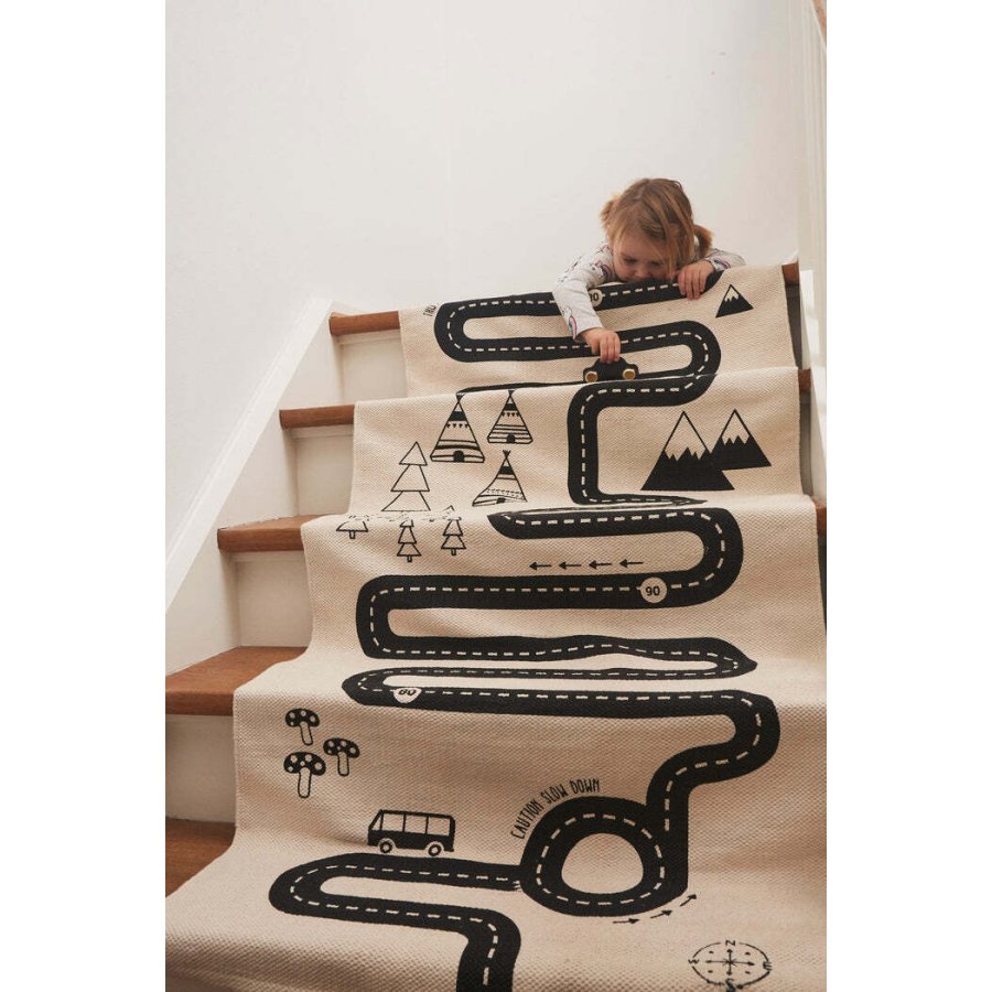 OYOY Mini Teppich Adventure 70x180 cm, Offwhite