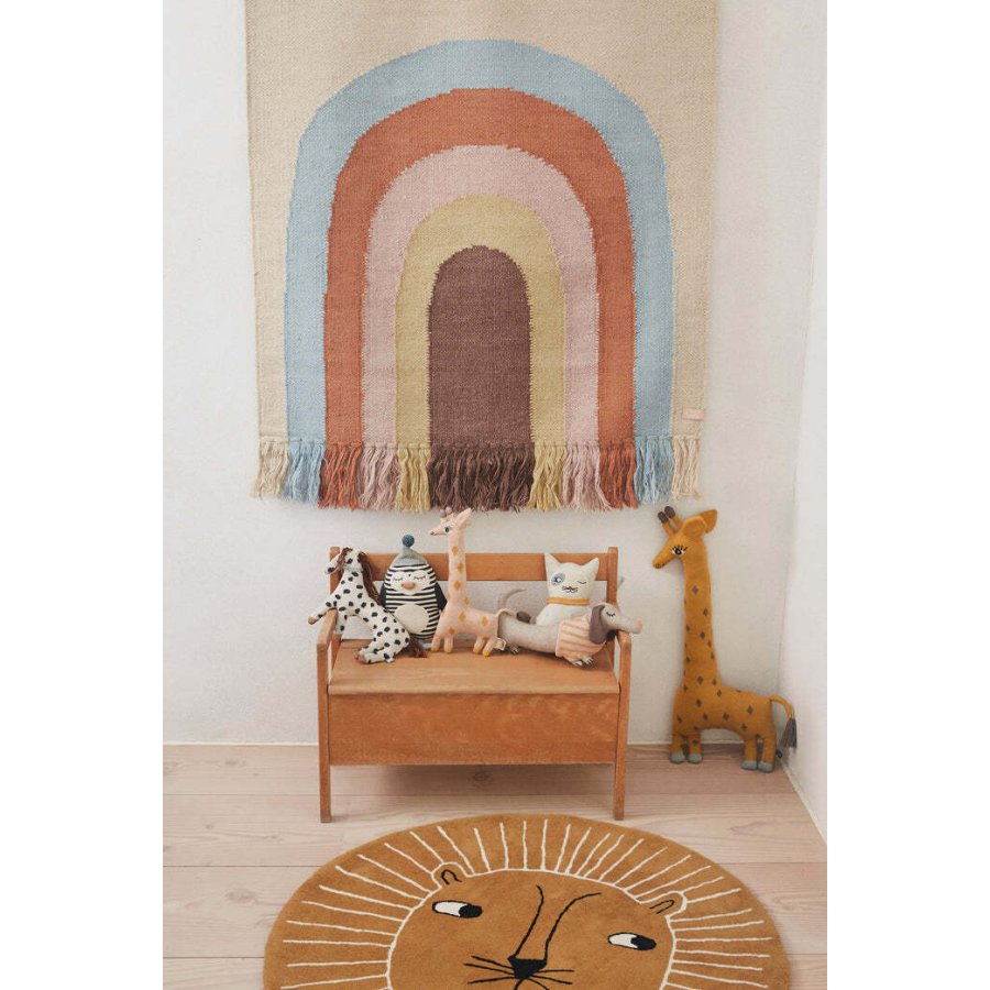 OYOY Mini Wandteppich Follow The Rainbow 100x124 cm, Multi