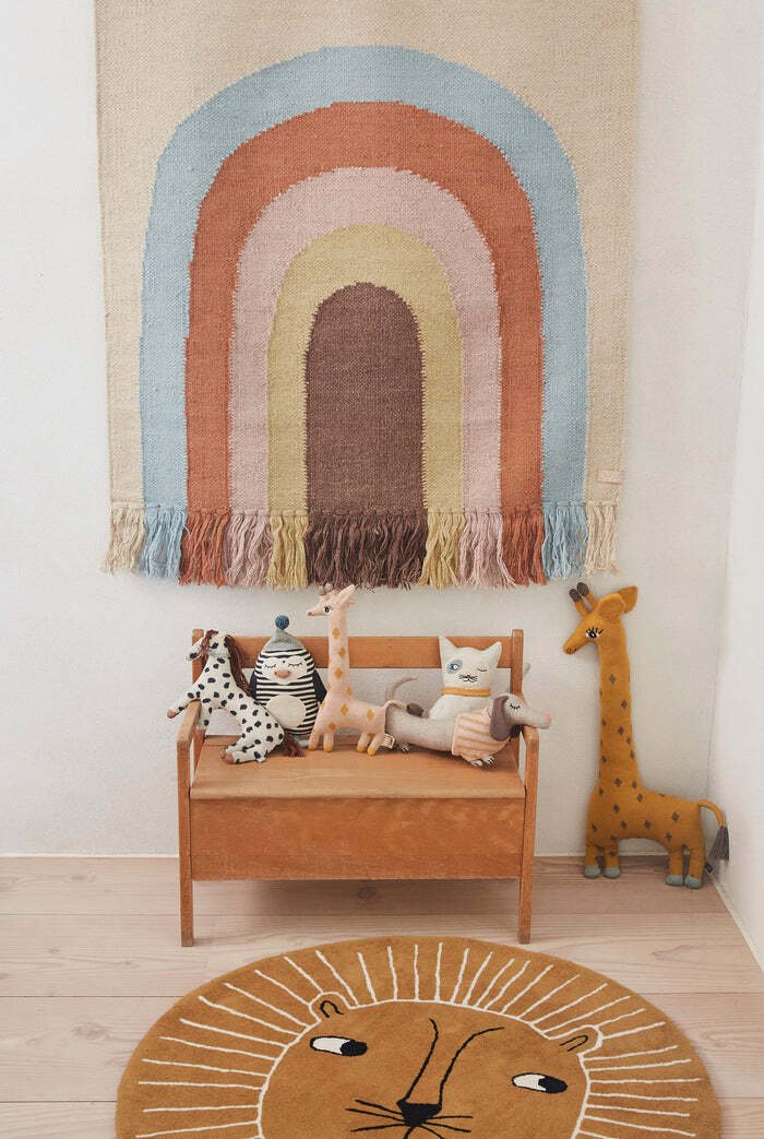 OYOY Mini Wandteppich Follow The Rainbow 100x124 cm, Multi