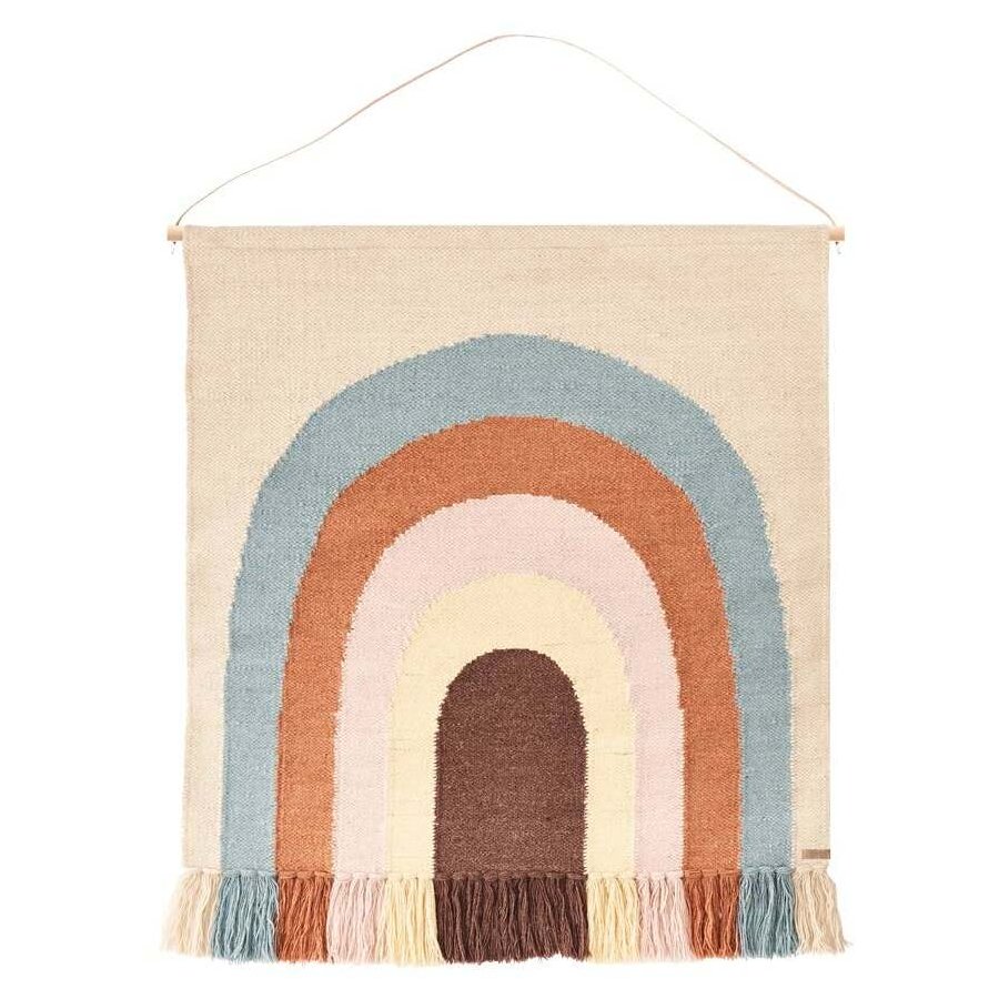 OYOY Mini Wandteppich Follow The Rainbow 100x124 cm, Multi