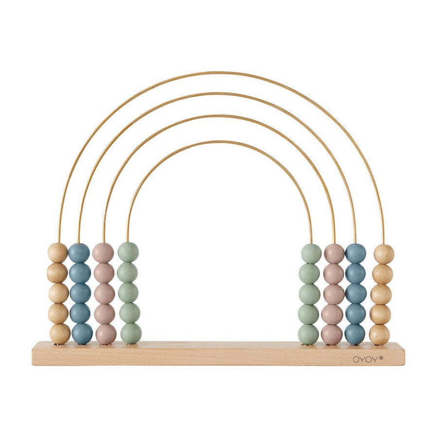 OYOY Mini Abacus Rechenrahmen Regenbogen 35,5 cm, Mehrfarbig