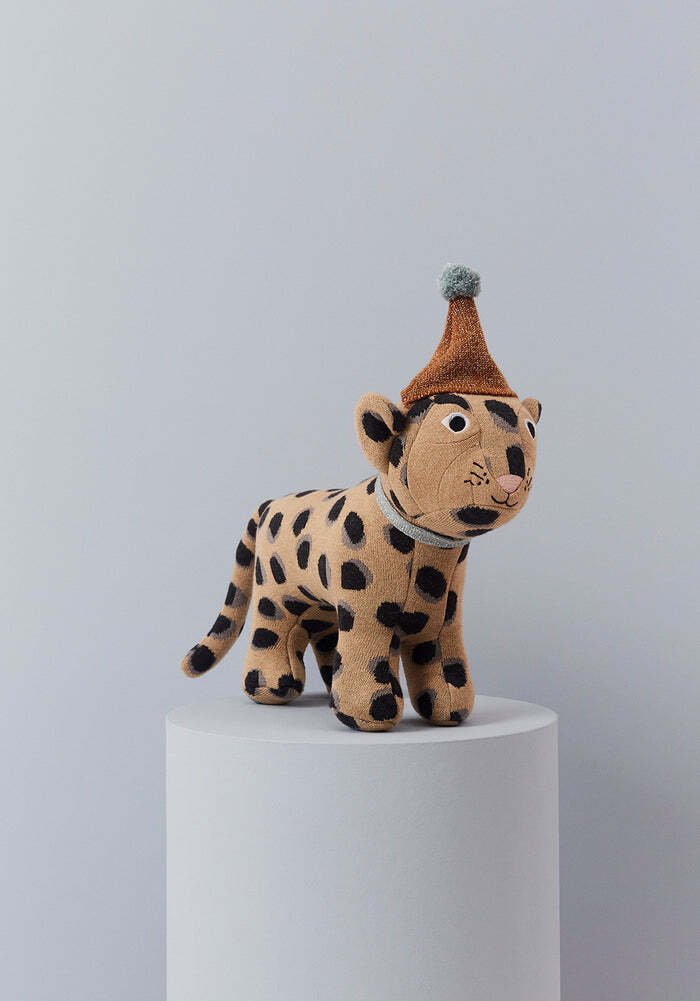OYOY Mini Tjdyr Leopard Baby Elvis 33 cm, Multi