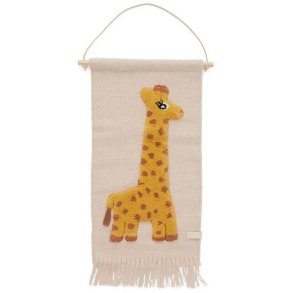 OYOY Mini Wandteppich Giraffe 32x70 cm, Rosa