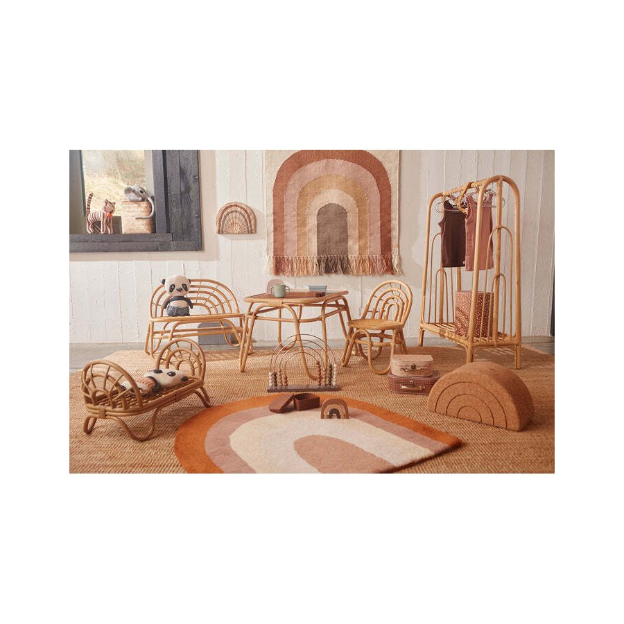 OYOY Mini Bord Regnbue H48 cm, Rattan
