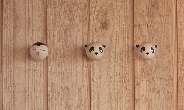 OYOY Mini Haken Panda 5,5 cm, Buche