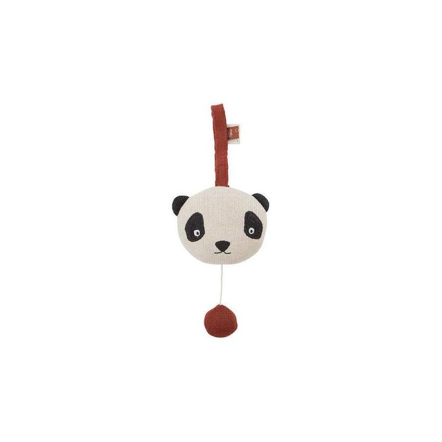 OYOY Mini Musik-Mobile Panda H10.2 cm, Offwhite