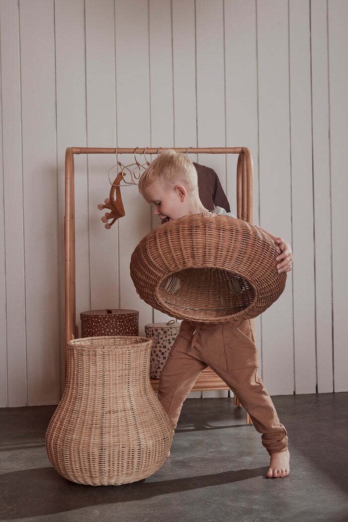 OYOY Mini Svampekurv 42 cm, Rattan