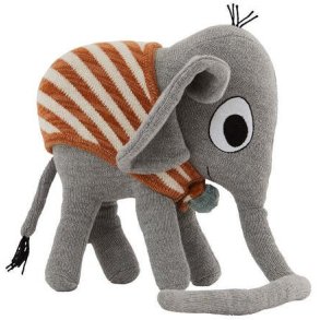 OYOY Mini Kuscheltier Elefant Henry 23 cm, Grau
