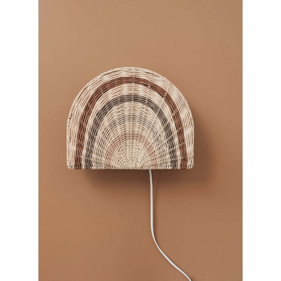 OYOY Mini Vglampe Regnbue 30 cm, Rattan