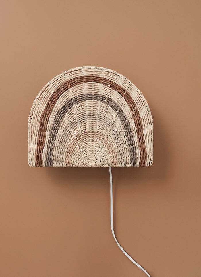 OYOY Mini Vglampe Regnbue 30 cm, Rattan