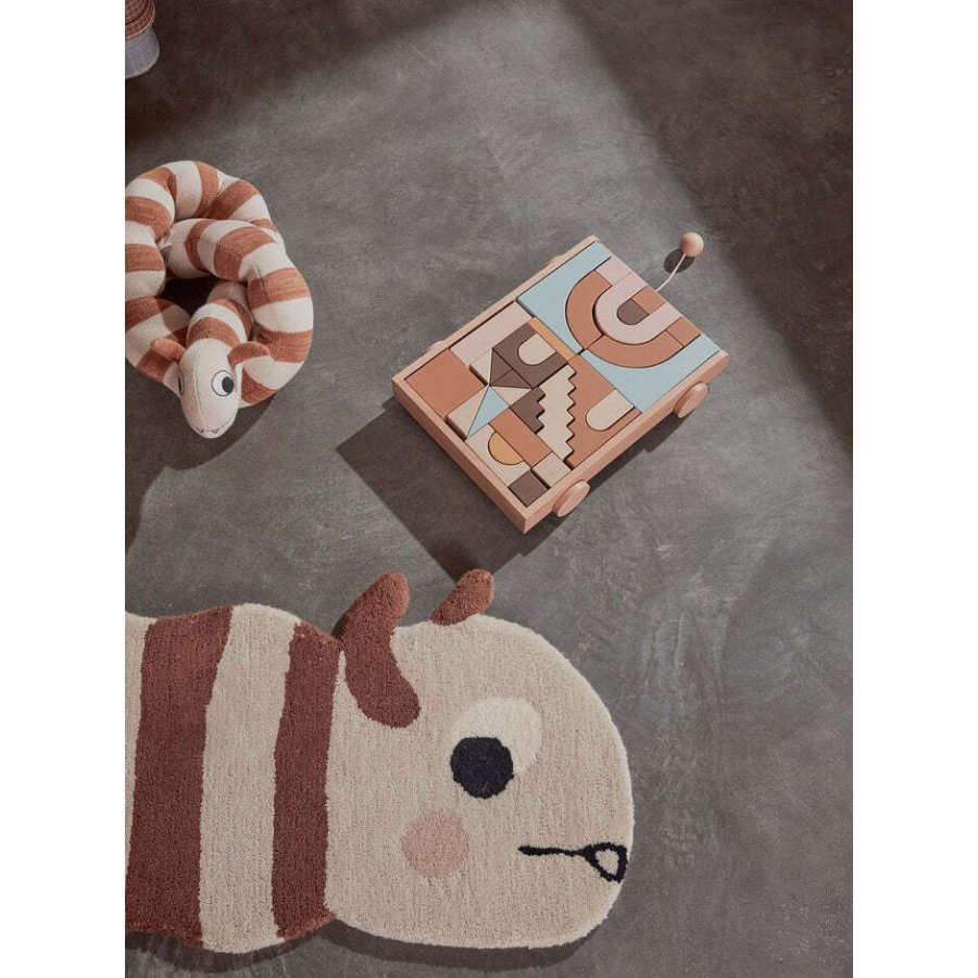 OYOY Mini Wagen mit Holzkltzen, Buche