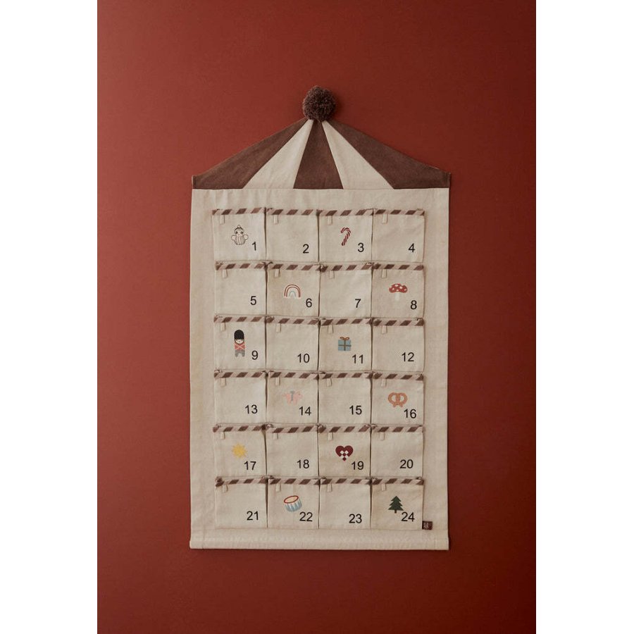 OYOY Zirkus Adventskalender 50x85 cm, Beige